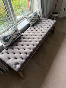 Ventura interiors velvet ottoman