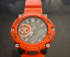 Casio G-Shock GA-2200M-4A Men's Watch, Waterproof, Quartz, Ana-Digi, Carbon, Orange, Black, Modern