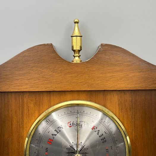 Vintage Barigo Oak Weather Station Hygrometer Barometer Thermometer Germany