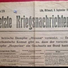 German ww1 , latest war news fly poster 8th, September 1915 ,,,,(70)