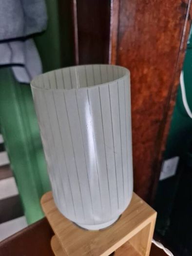1 Retro Vintage Mid Century Glass shade /repro base  Table lamp