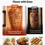 Countertop Vertical Rotating Oven 11.5L Rotisserie Shawarma Machine, 1500W Kebab Grill Roaster with Heat-Resistant Door, Drip Tray, and Timer Control, Kebab Rack with 7 Skewers Image 4
