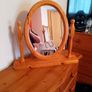 Solid Pine Dressing Table Mirror Pristine Condition Image 2