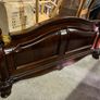 King Size Solid Wood Sleigh Bed. Mahogany Style. Excellent Condition Image 3