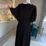 Ladies Midi Black Chiffon Dress with Flutter Sleeves from Boohoo Image 10