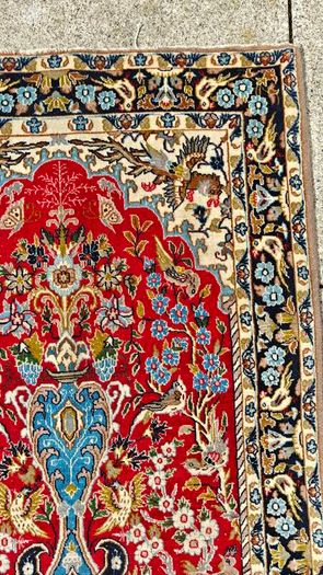 Fine Persian Qom Tree of Life Wool and Silk