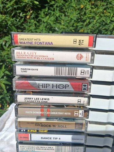 71 Music Cassette Tapes Plus Original Rack