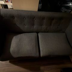 Grey 2-Seater Sofa and Single Armchair Set