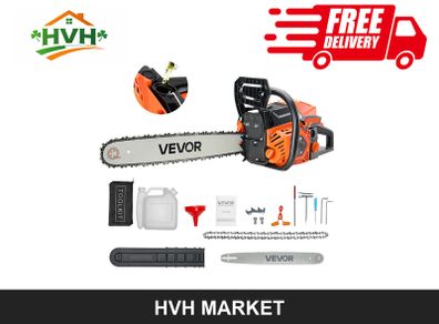 62cc Petrol Chainsaw with 20in Bar
