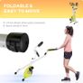 Foldable Exercise Bike, Indoor Fitness Bicycle Trainer with 8-level Magnetic Resistance and LCD Monitor, Yellow Image 8