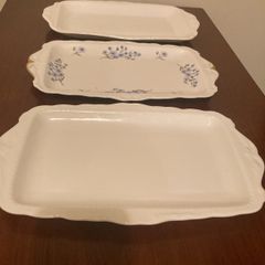 3 Fine Bone China Sandwich,Cake Plates