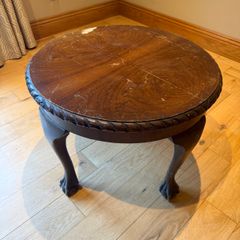Vintage Wooden Occasional Table / Lamp Table Ball & Claw Feet