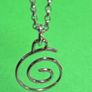 Handmade sterling silver spiral pendant with 18 and 20 inch chain. Image 3