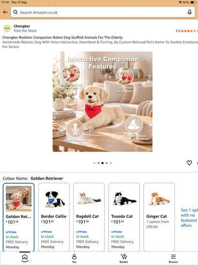 Chongker Realistic Companion Robot Dog for child or adult.