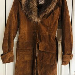 Pepe Jeans Faux Fur Trimmed Suede Coat