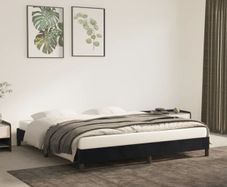 Bed Frame without Mattress Black 180x200 cm Super King Super King Velvet