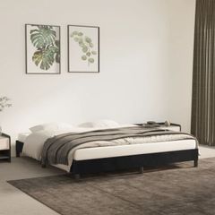 Bed Frame without Mattress Black 180x200 cm Super King Super King Velvet