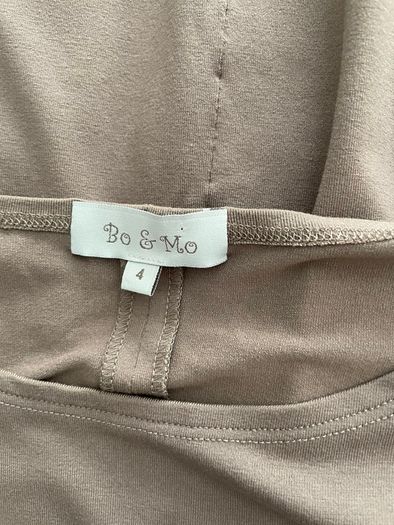 Bo & Mo Mary Grant Dress - Size 4 UK 16 - Taupe/Mocha