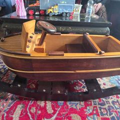 Vintage Wooden Rocking Boat