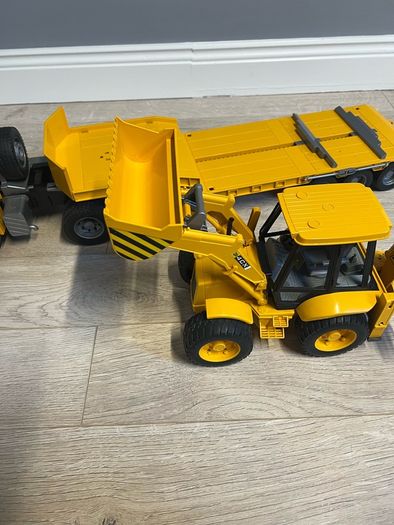 Bruder Volvo Flatbed and JCB