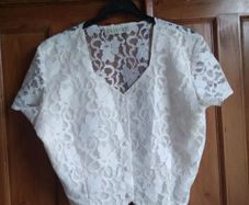 Beautiful White Lace Top, Size 12