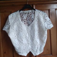 Beautiful White Lace Top, Size 12