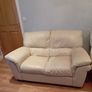 Pair Of Matching White Leather Sofas Image 3