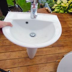 Ceramic Sink with cold and hot tap