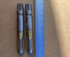 IN STOCK. Lot of 2 Custom Reground M13 x 1.0 Metric Fine Taps (Modified from USSR M14x1).