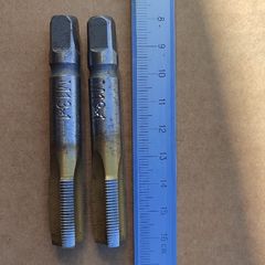 IN STOCK. Lot of 2 Custom Reground M13 x 1.0 Metric Fine Taps (Modified from USSR M14x1).