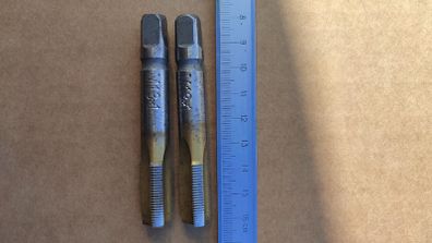 IN STOCK. Lot of 2 Custom Reground M13 x 1.0 Metric Fine Taps (Modified from USSR M14x1).