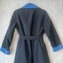 Max Mara City Italian Reversible Wrap Trench Coat Navy Cornflower Image 7