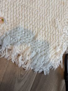 Large Knitted White Blanket