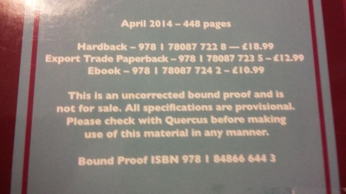 Boys And Girls - Joseph Conolly - Uncorrected Bound Proof