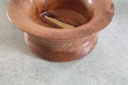 Beautiful  handmade wood turning. wood bowl has natural knot inside the bowl excellent condition