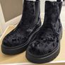 Calvin Klein Jeans UK 5 Black Metallic Shimmer Chelsea Ankle Boots Antonella Image 2