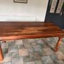 Antique Hardwood Table & 6 Chairs Image 6
