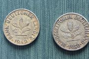 Rare 1949/50 German Republic 10 Peenning Coins