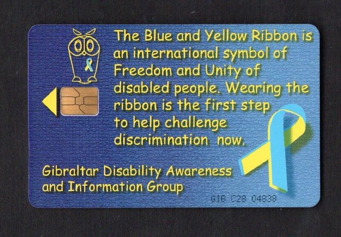 2000 Gibraltar 25 unit Disabled Persons Day (Siemens - S5 (Module 33)) Phonecard