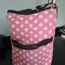Sewing Machine Wheeled Trolley Rolly Bag in Mauve Polka Dot Image 10