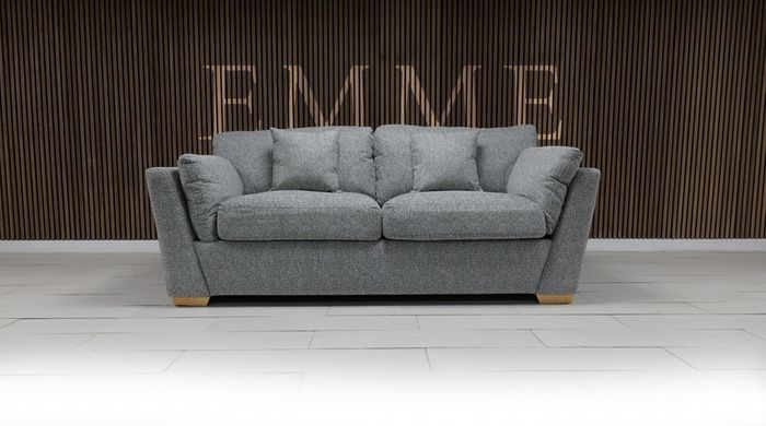 Emme Grey & Beige Fabric Sofa Set