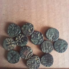 12 Ancient Coins from India Princly States