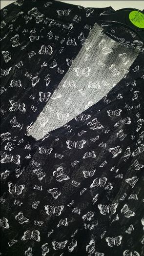Brand new Atmosphere black blouse Butterflies pattern size UK10 EUR38 Postage included