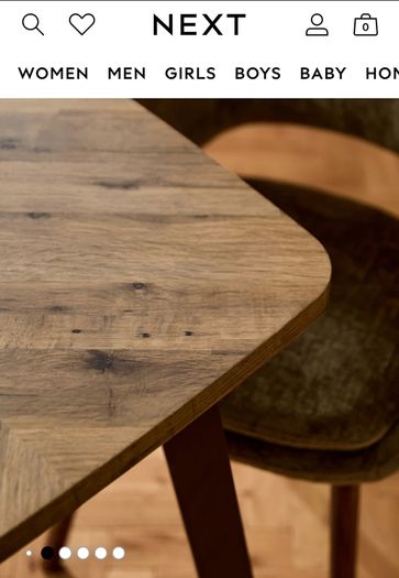 Next Bronx Herringbone Dining Table