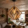 Handmade Wooden Pendant Light Image 4