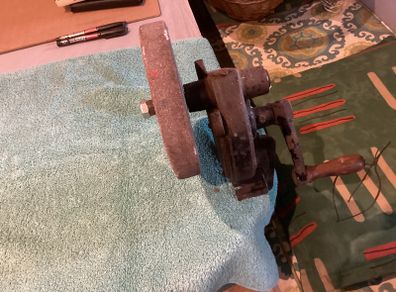 Old Manual Bench Grinder