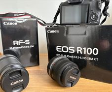 Canon EOS R100 Twin Lens Kit + Premium Macro & Landscape Filters (As New)
