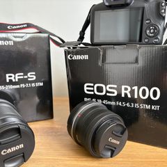 Canon EOS R100 Twin Lens Kit + Premium Macro & Landscape Filters (As New)