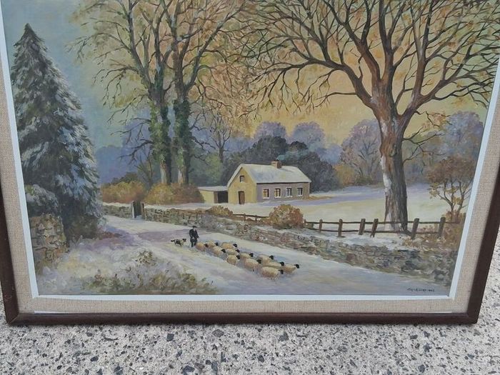 2 X Tom Mc Assey Oil On Board Original Irish Paintings