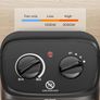 2 In 1 Mini Electric Fan Heater 2000W with Two Heat Settings & Fan, Ceramic Desk Heater for Bedroom, Temperature Control Desk Heater, A16a-black Image 5